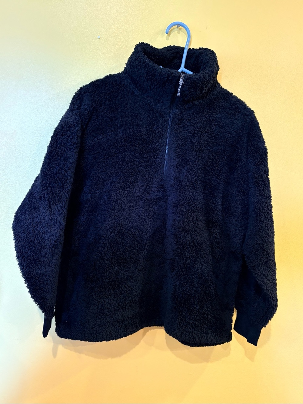 Eddie Bauer Black Sherpa Half-Zip Puffer